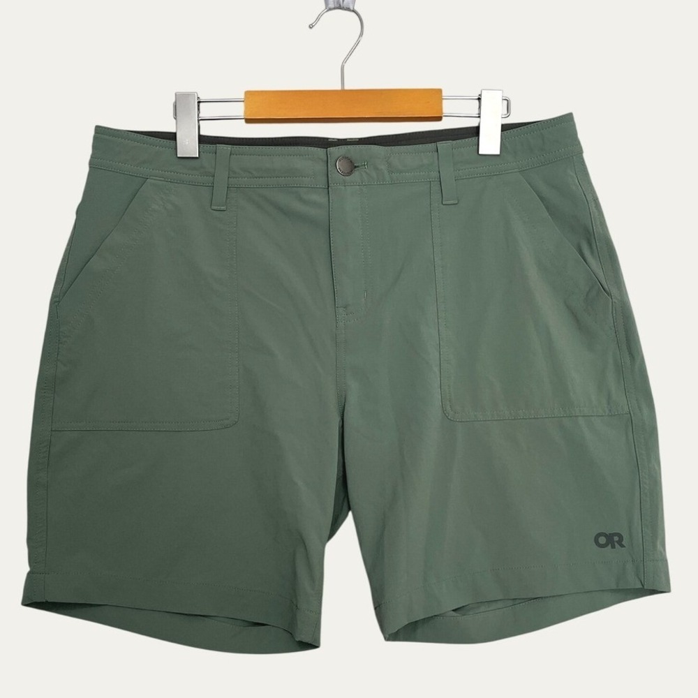 Outdoor Research Ferrosi Shorts Womens 14 Green Hiking Trekking 7" Inseam 287673